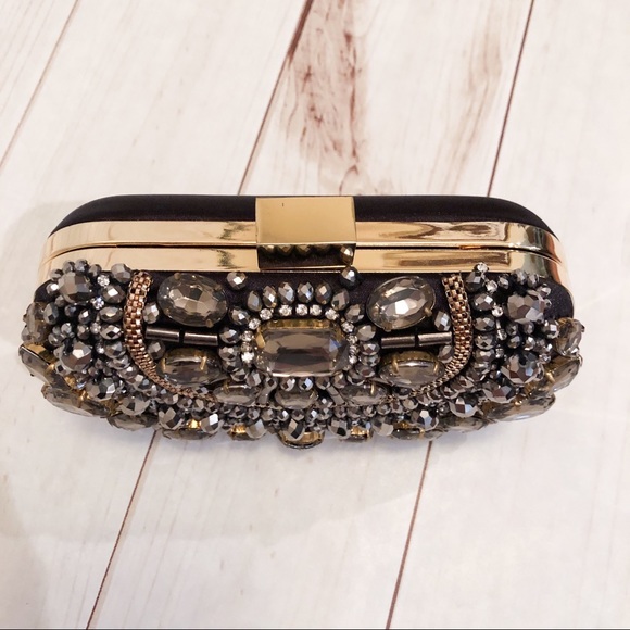 Beaded Clutch with Removable Strap - Picture 2 of 6